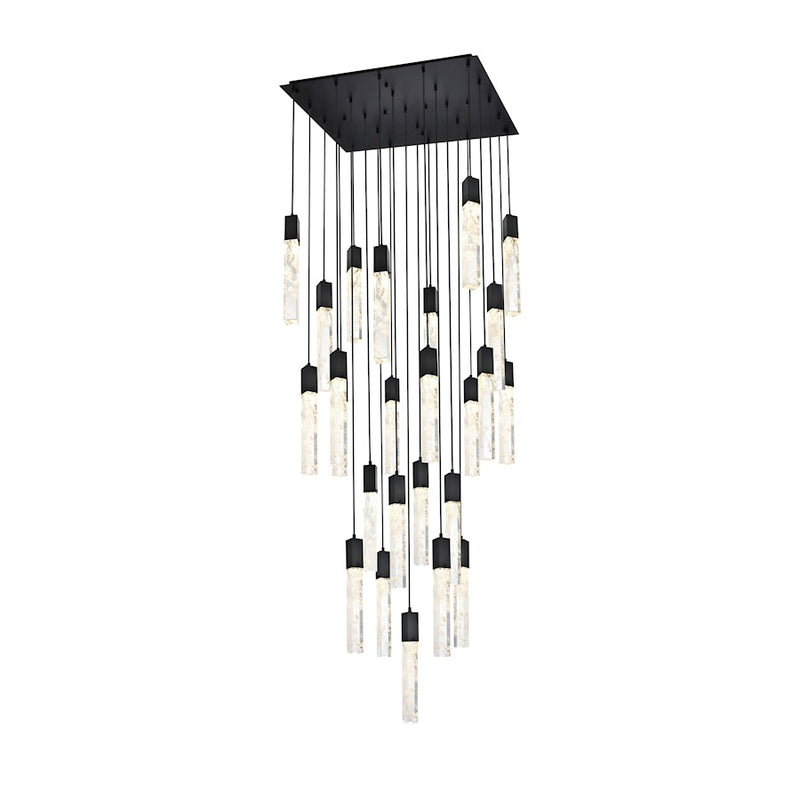 Elegant Lighting 2088 Aurora 36" Chandelier, Black
