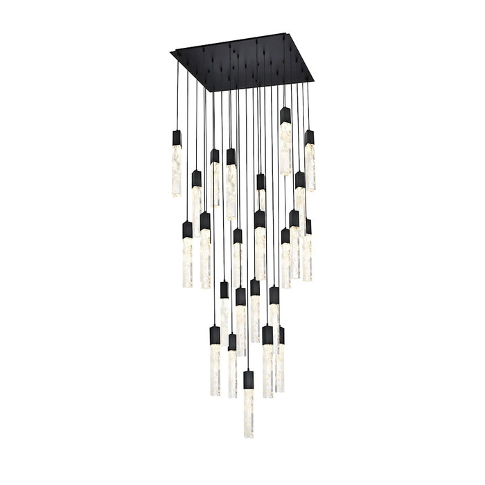 Elegant Lighting 2088 Aurora 36" Chandelier, Black