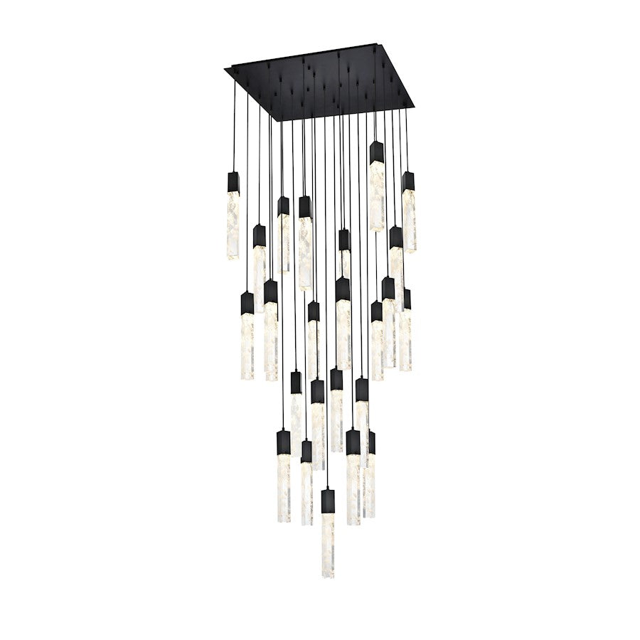 Elegant Lighting 2088 Aurora 36" Chandelier, Black