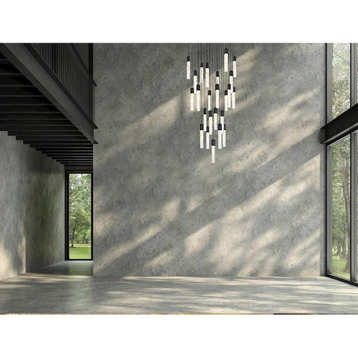 Elegant Lighting 2088 Aurora 36" Chandelier, Black
