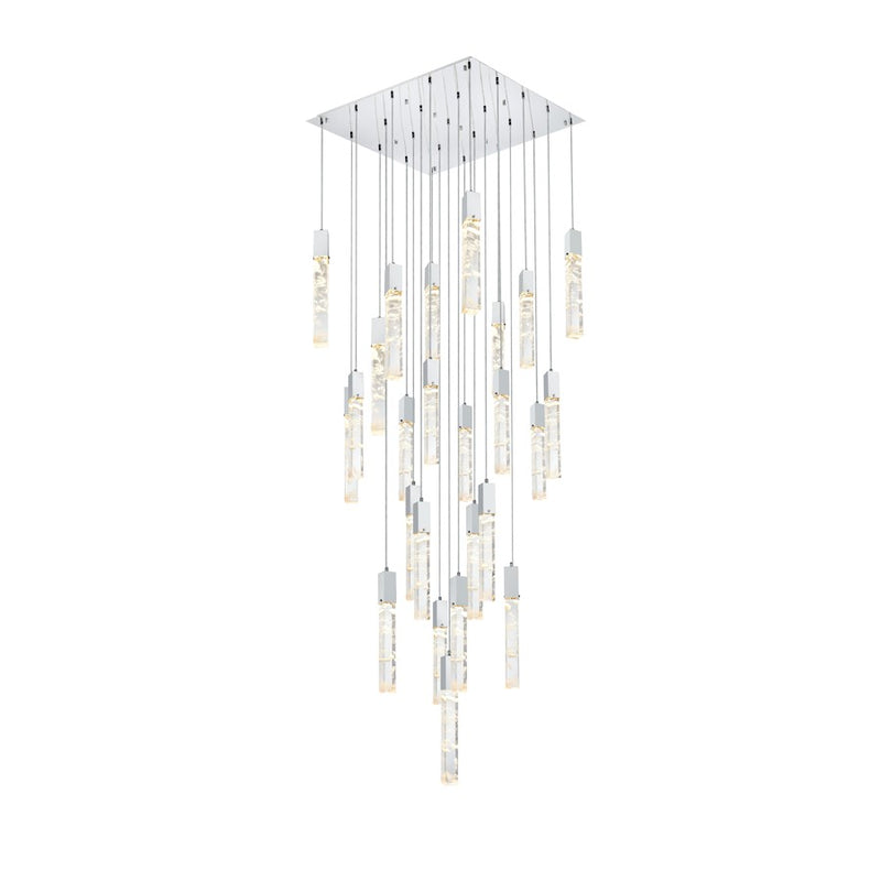 Elegant Lighting 2088 Aurora 36" Chandelier, Chrome