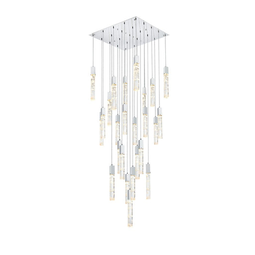 Elegant Lighting 2088 Aurora 36" Chandelier, Chrome
