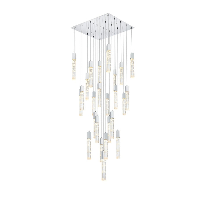 Elegant Lighting 2088 Aurora 36" Chandelier, Chrome
