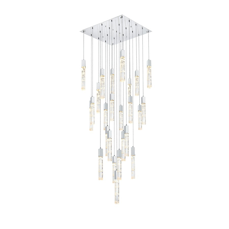 Elegant Lighting 2088 Aurora 36" Chandelier, Chrome