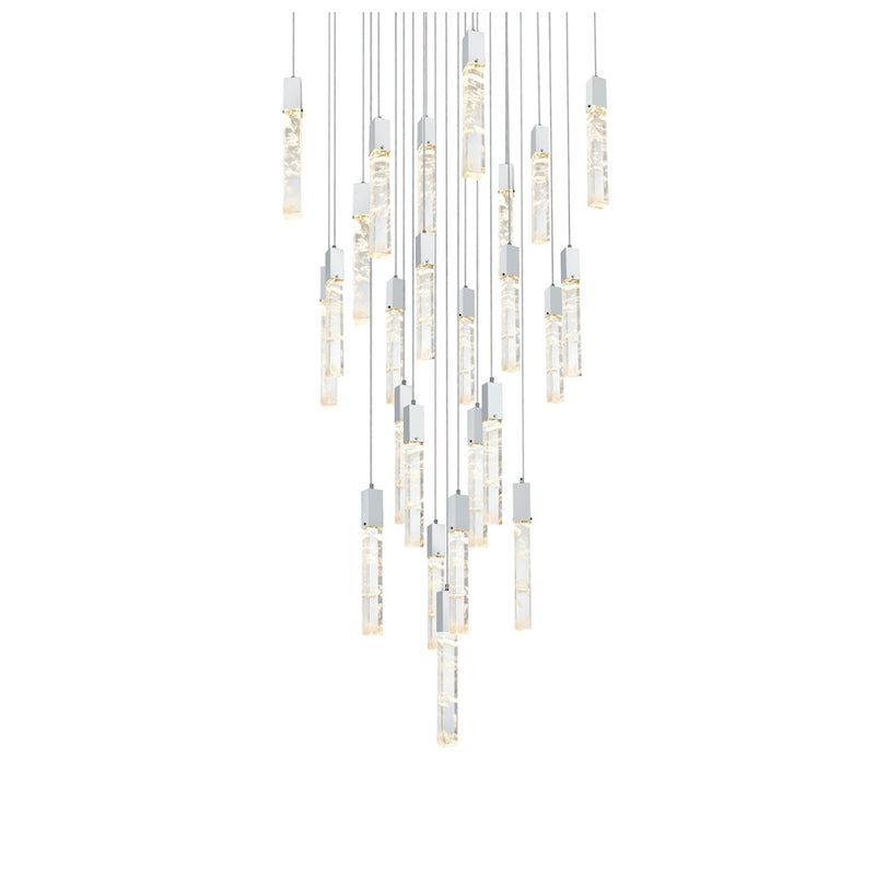 Elegant Lighting 2088 Aurora 36" Chandelier, Chrome