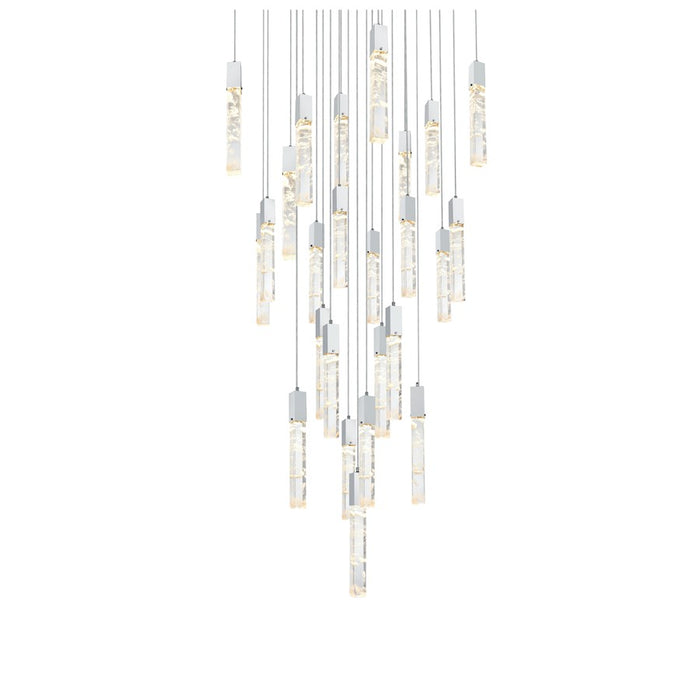 Elegant Lighting 2088 Aurora 36" Chandelier, Chrome