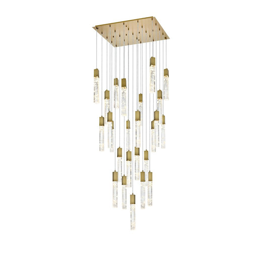 Elegant Lighting 2088 Aurora 36" Chandelier, Satin Gold