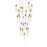 Elegant Lighting 2088 Aurora 36" Chandelier, Satin Gold