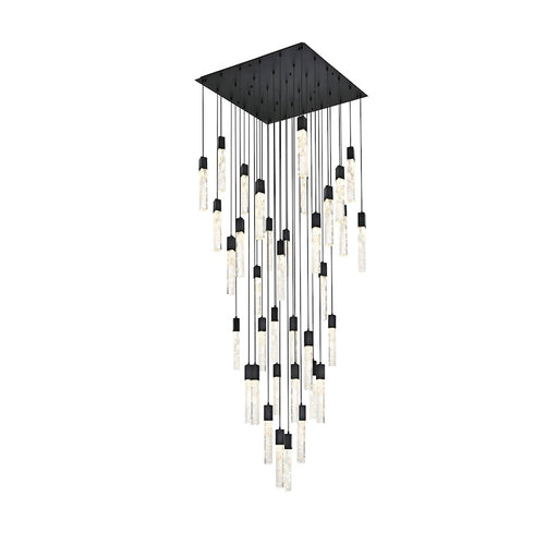 Elegant Lighting 2088 Aurora 42" Chandelier, Black