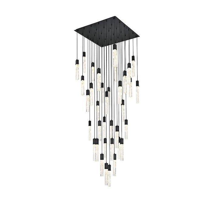 Elegant Lighting 2088 Aurora 42" Chandelier, Black