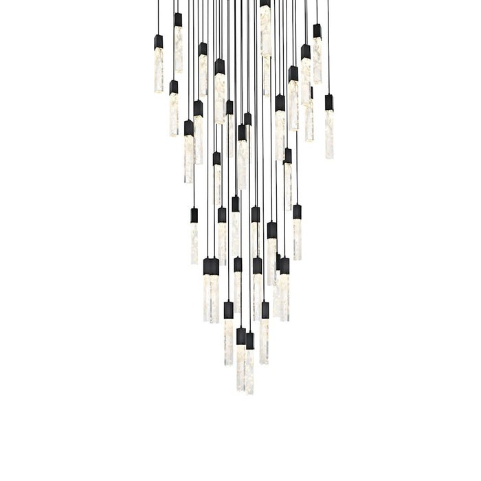 Elegant Lighting 2088 Aurora 42" Chandelier, Black