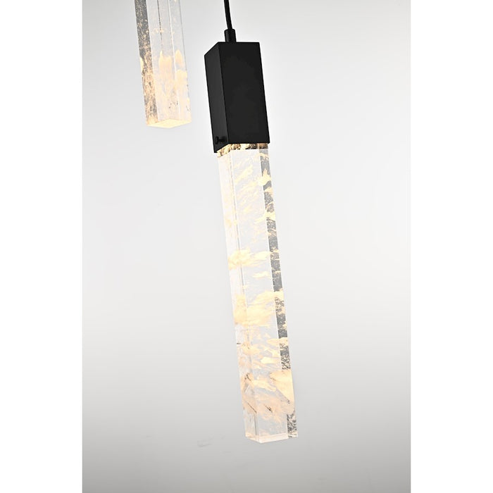 Elegant Lighting 2088 Aurora 42" Chandelier, Black