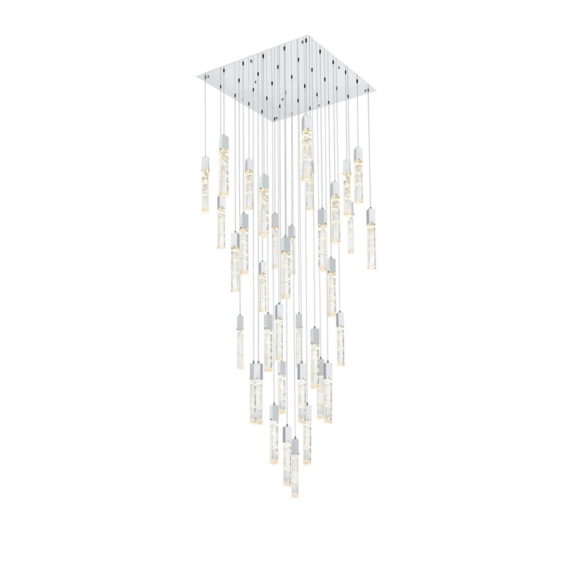 Elegant Lighting 2088 Aurora 42" Chandelier, Chrome