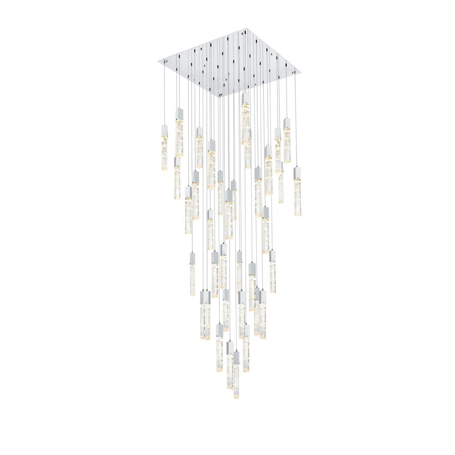 Elegant Lighting 2088 Aurora 42" Chandelier, Satin Gold
