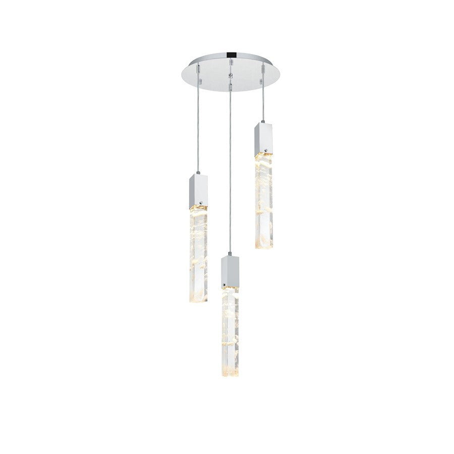 Elegant Lighting Aurora 16" Chandelier, Black