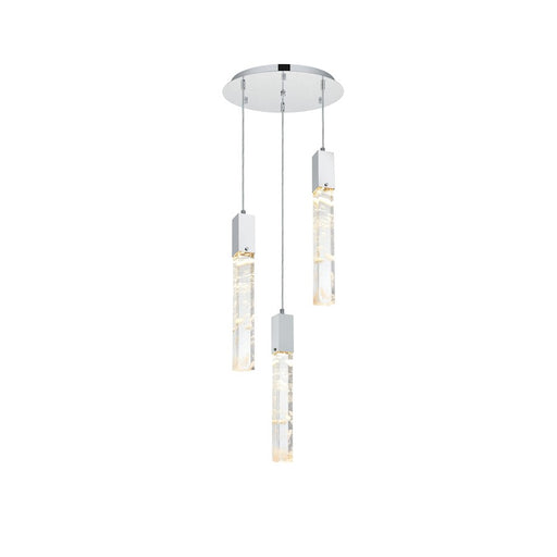 Elegant Lighting Aurora 16" Chandelier, Chrome