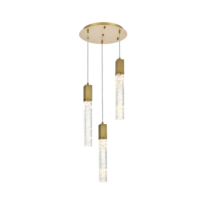 Elegant Lighting Aurora 16" Chandelier, Satin Gold