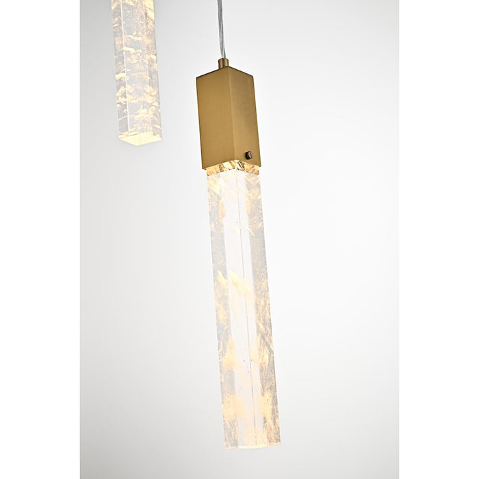 Elegant Lighting Aurora 16" Chandelier, Satin Gold
