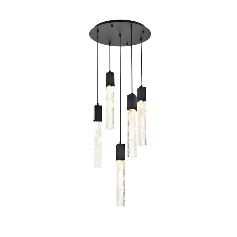 Elegant Lighting Aurora 20" Chandelier, Black