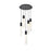 Elegant Lighting Aurora 20" Chandelier, Black