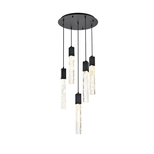 Elegant Lighting Aurora 20" Chandelier, Black
