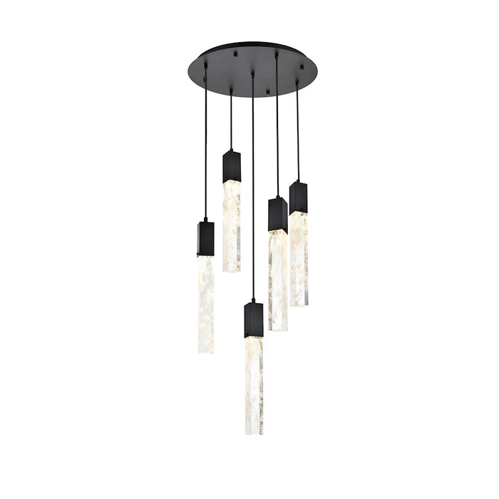 Elegant Lighting Aurora 20" Chandelier, Black