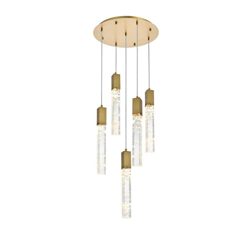 Elegant Lighting Aurora 20" Chandelier, Satin Gold