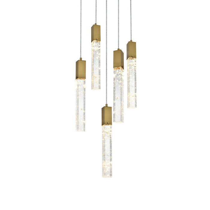 Elegant Lighting Aurora 20" Chandelier, Satin Gold
