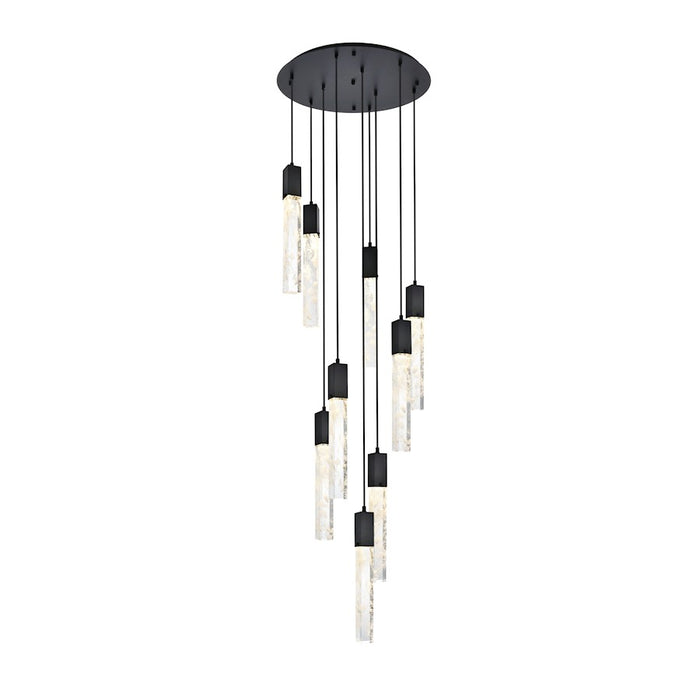 Elegant Lighting Aurora 24" Chandelier, Black