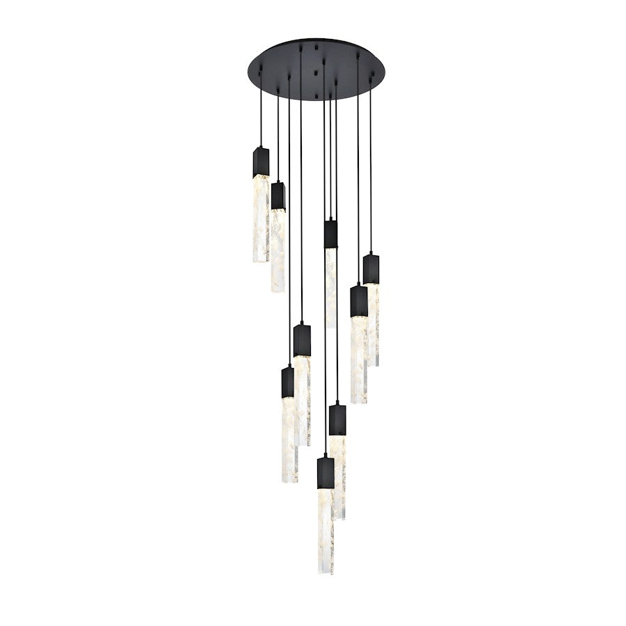 Elegant Lighting Aurora 24" Chandelier, Black