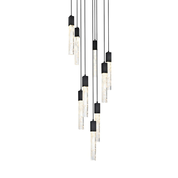 Elegant Lighting Aurora 24" Chandelier, Black
