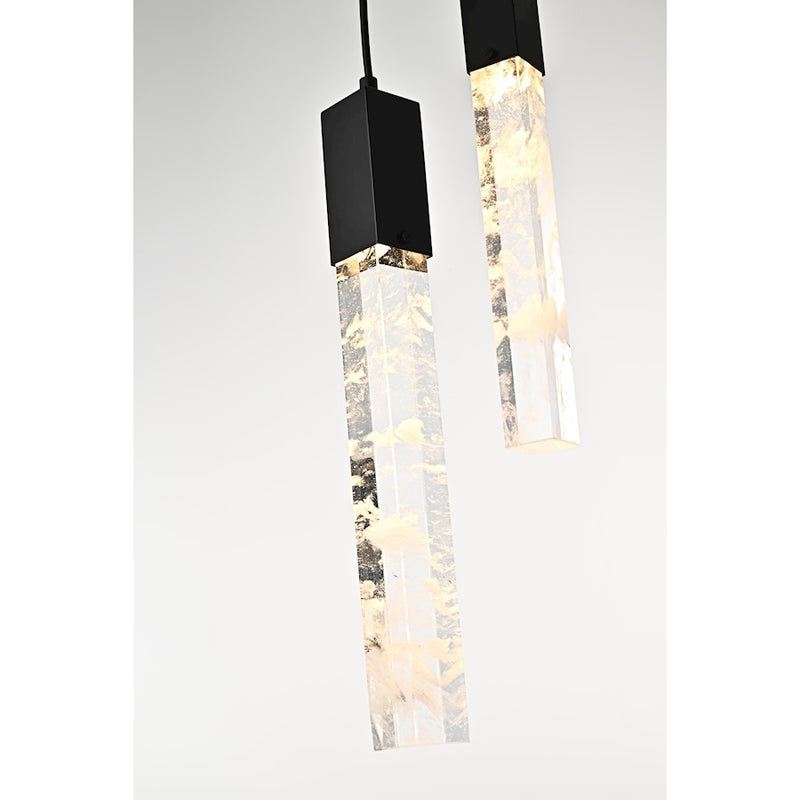 Elegant Lighting Aurora 24" Chandelier, Black