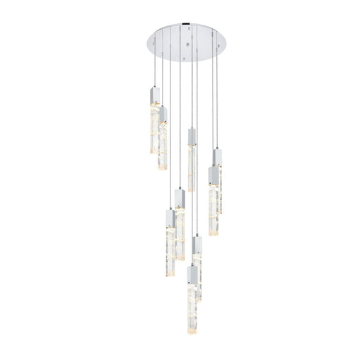 Elegant Lighting Aurora 24" Chandelier, Chrome