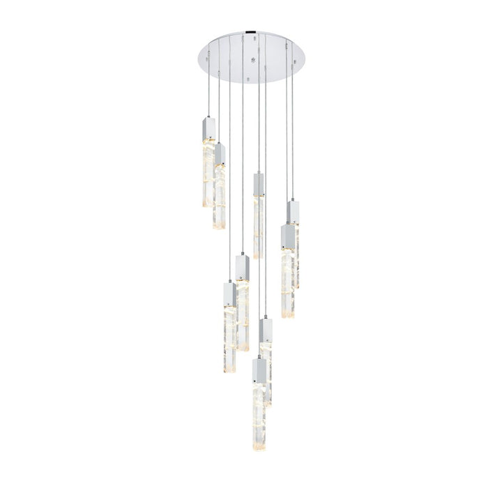 Elegant Lighting Aurora 24" Chandelier, Chrome