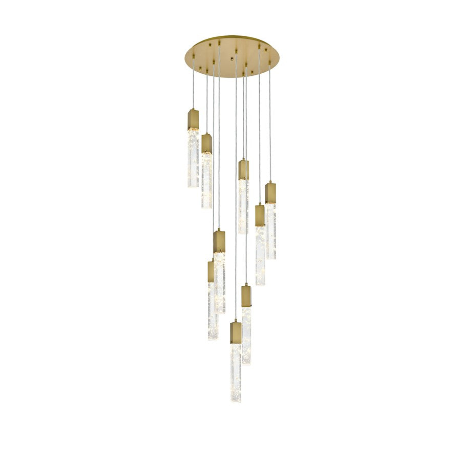 Elegant Lighting Aurora 24" Chandelier, Satin Gold