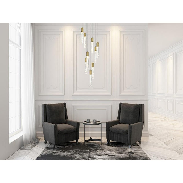 Elegant Lighting Aurora 24" Chandelier, Satin Gold