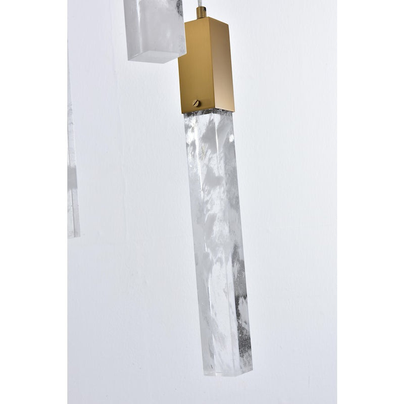 Elegant Lighting Aurora 24" Chandelier, Satin Gold
