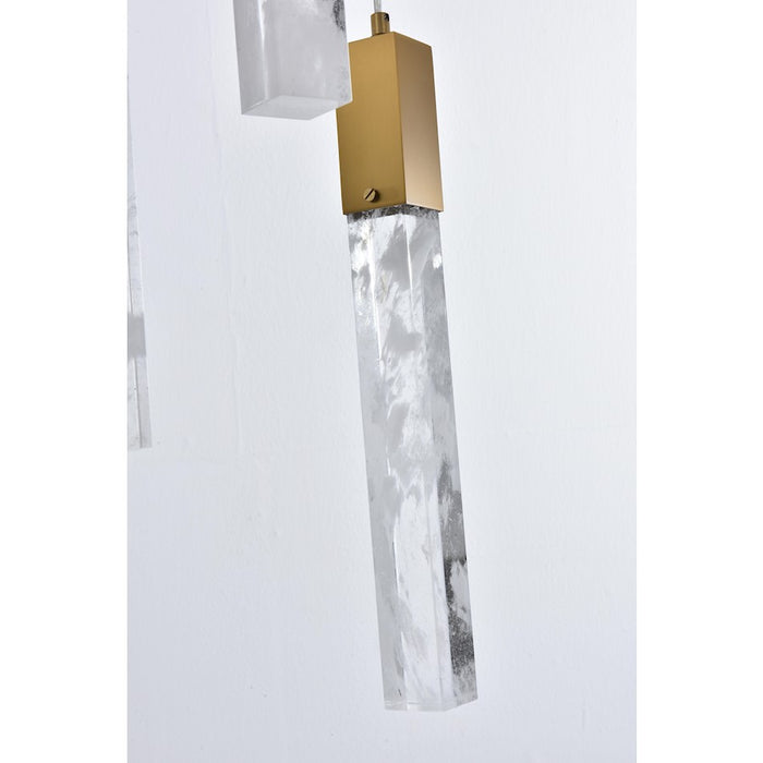Elegant Lighting Aurora 24" Chandelier, Satin Gold