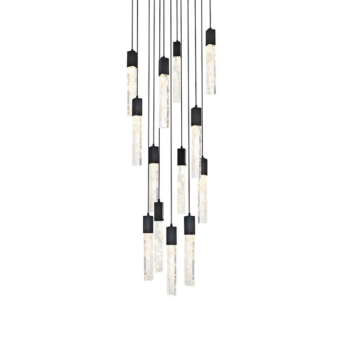 Elegant Lighting Aurora 30" Chandelier, Black