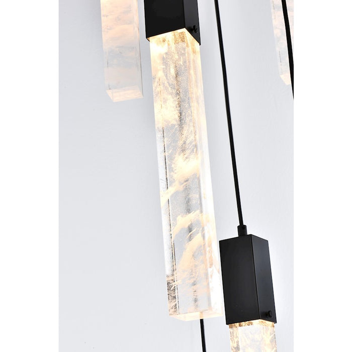 Elegant Lighting Aurora 30" Chandelier, Black