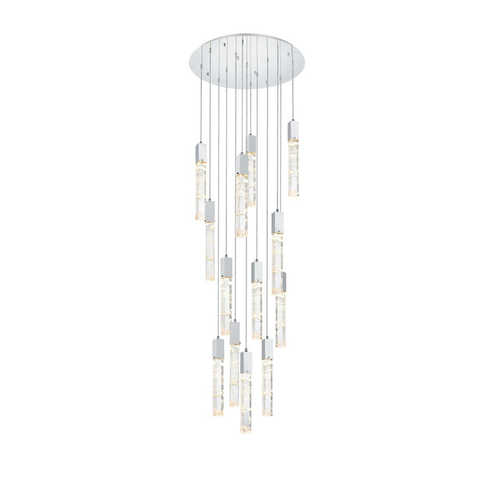 Elegant Lighting Aurora 30" Chandelier, Chrome
