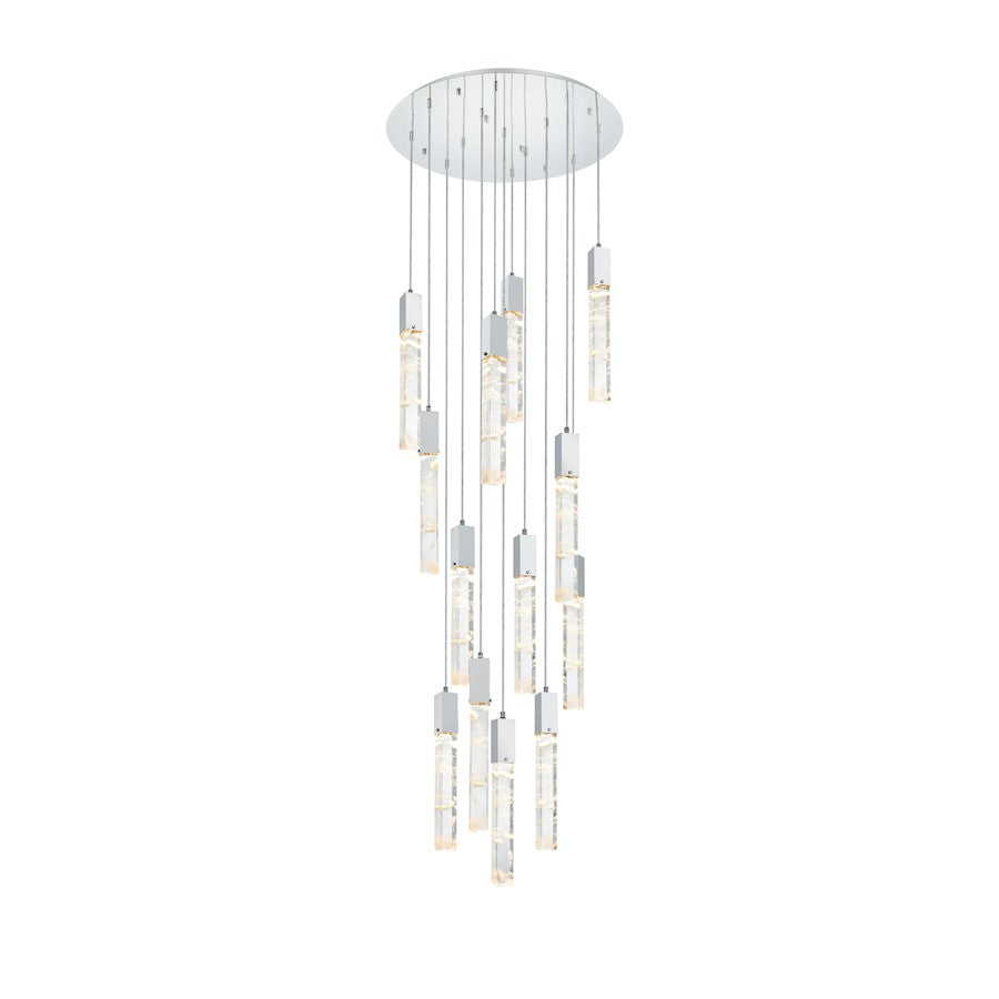 Elegant Lighting Aurora 30" Chandelier, Chrome