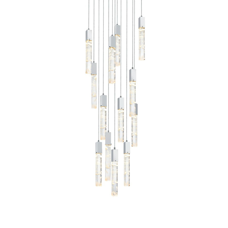 Elegant Lighting Aurora 30" Chandelier, Chrome