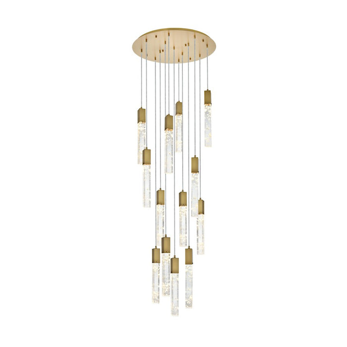 Elegant Lighting Aurora 30" Chandelier, Satin Gold