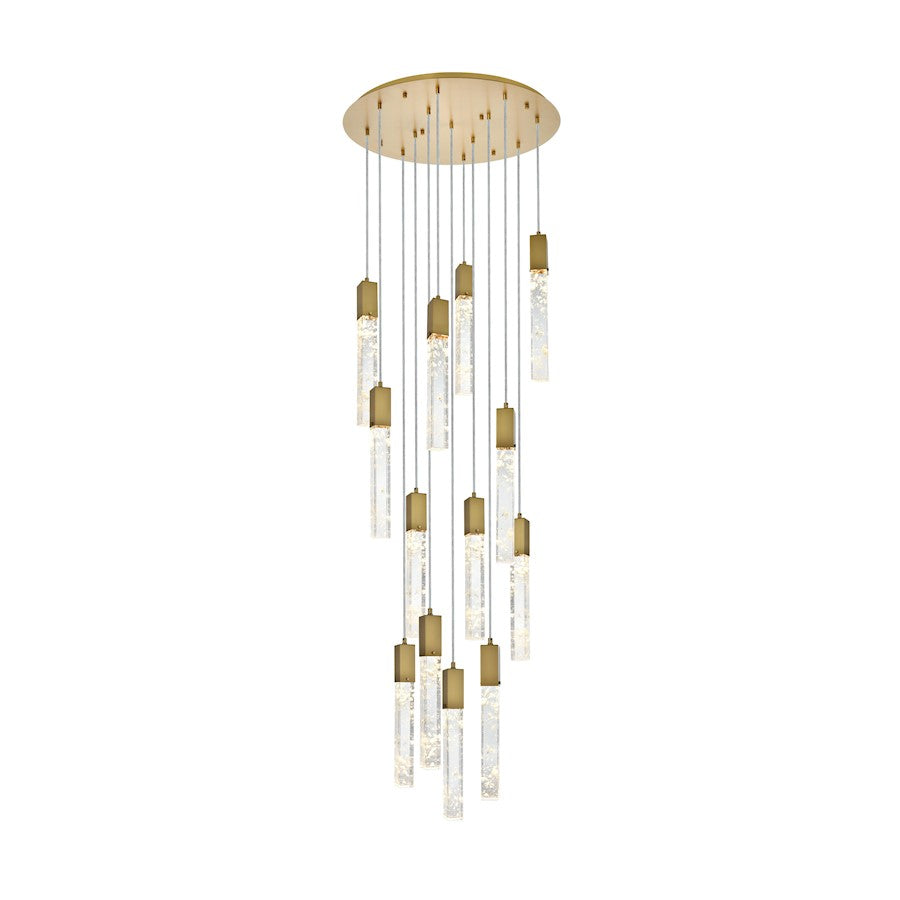 Elegant Lighting Aurora 30" Chandelier, Satin Gold