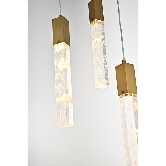 Elegant Lighting Aurora 30" Chandelier, Satin Gold
