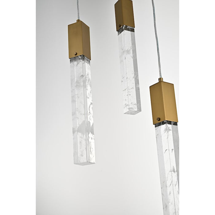 Elegant Lighting Aurora 30" Chandelier, Satin Gold