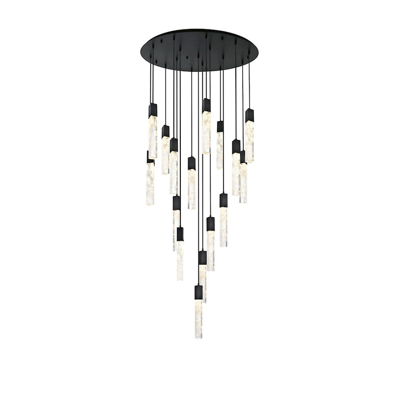 Elegant Lighting Aurora 36" Chandelier, Black