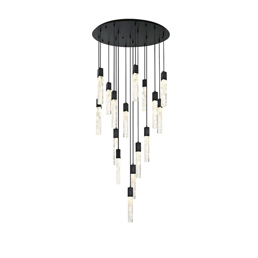 Elegant Lighting Aurora 36" Chandelier, Black