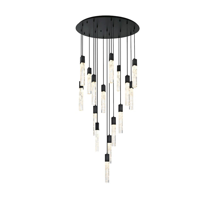 Elegant Lighting Aurora 36" Chandelier, Black